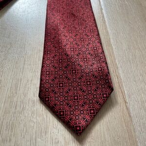 Stefano Ricci Sunset Red and Black Tie